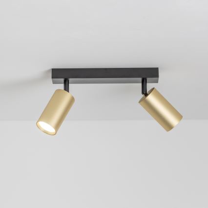 Brilagi - Kohdevalo SELE GOLDEN 2xGU10/30W/230V musta/kulta