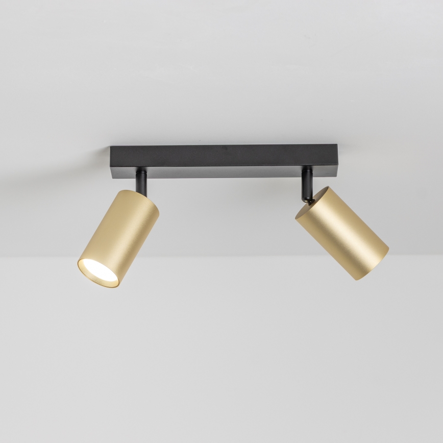 Brilagi - Kohdevalo SELE GOLDEN 2xGU10/30W/230V musta/kulta