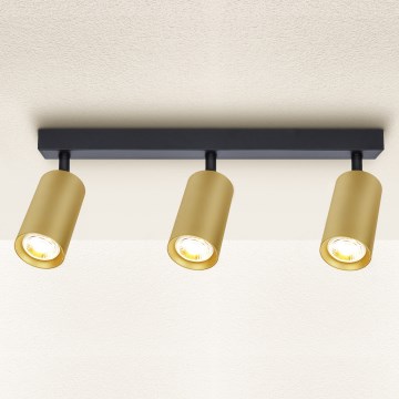 Brilagi - Kohdevalo SELE GOLDEN 3xGU10/30W/230V musta/kulta