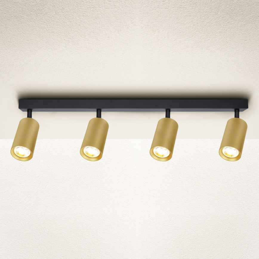 Brilagi - Kohdevalo SELE GOLDEN 4xGU10/30W/230V musta/kulta