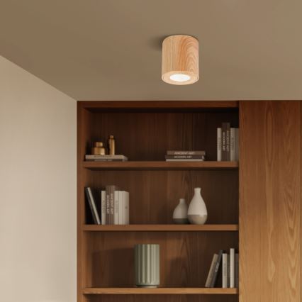 Brilagi - Kylpyhuoneen kohdevalo MIA 1xGU10/30W/230V 84x80 mm tammi sisustus IP44