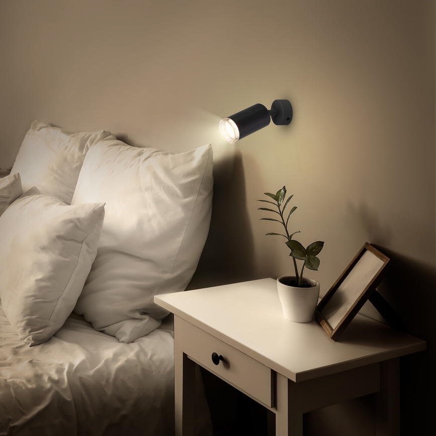 Brilagi - Kylpyhuoneen kohdevalo SELE 1xGU10/30W/230V IP44 musta
