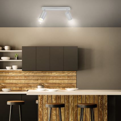 Brilagi - Kylpyhuoneen kohdevalo SELE 2xGU10/30W/230V IP44 hopea