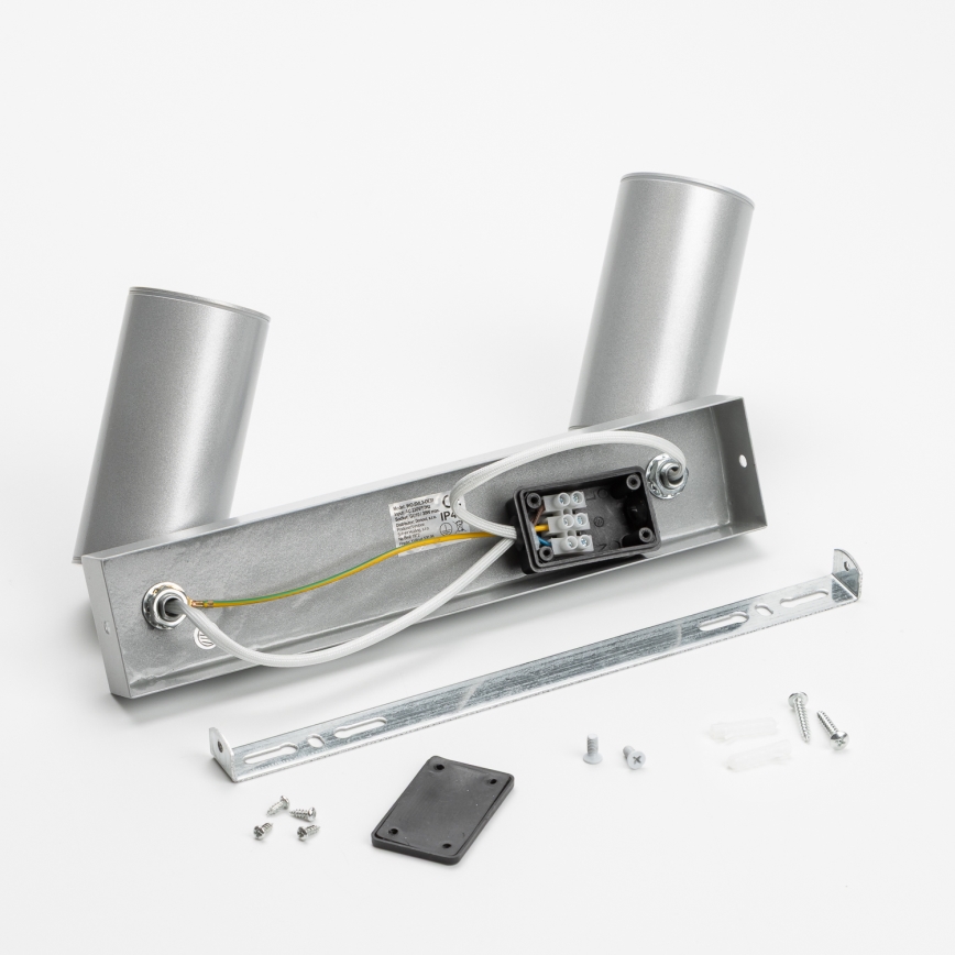 Brilagi - Kylpyhuoneen kohdevalo SELE 2xGU10/30W/230V IP44 hopea