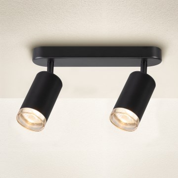 Brilagi - Kylpyhuoneen kohdevalo SELE 2xGU10/30W/230V IP44 musta