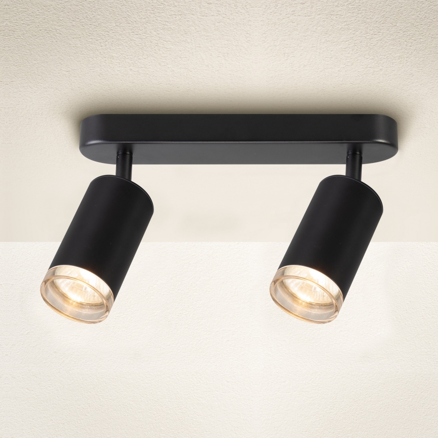 Brilagi - Kylpyhuoneen kohdevalo SELE 2xGU10/30W/230V IP44 musta