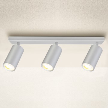 Brilagi - Kylpyhuoneen kohdevalo SELE 3xGU10/30W/230V IP44 hopea