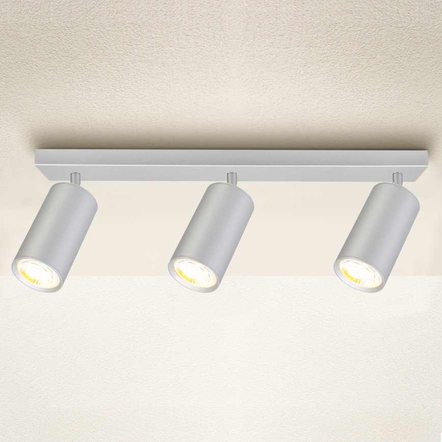Brilagi - Kylpyhuoneen kohdevalo SELE 3xGU10/30W/230V IP44 hopea