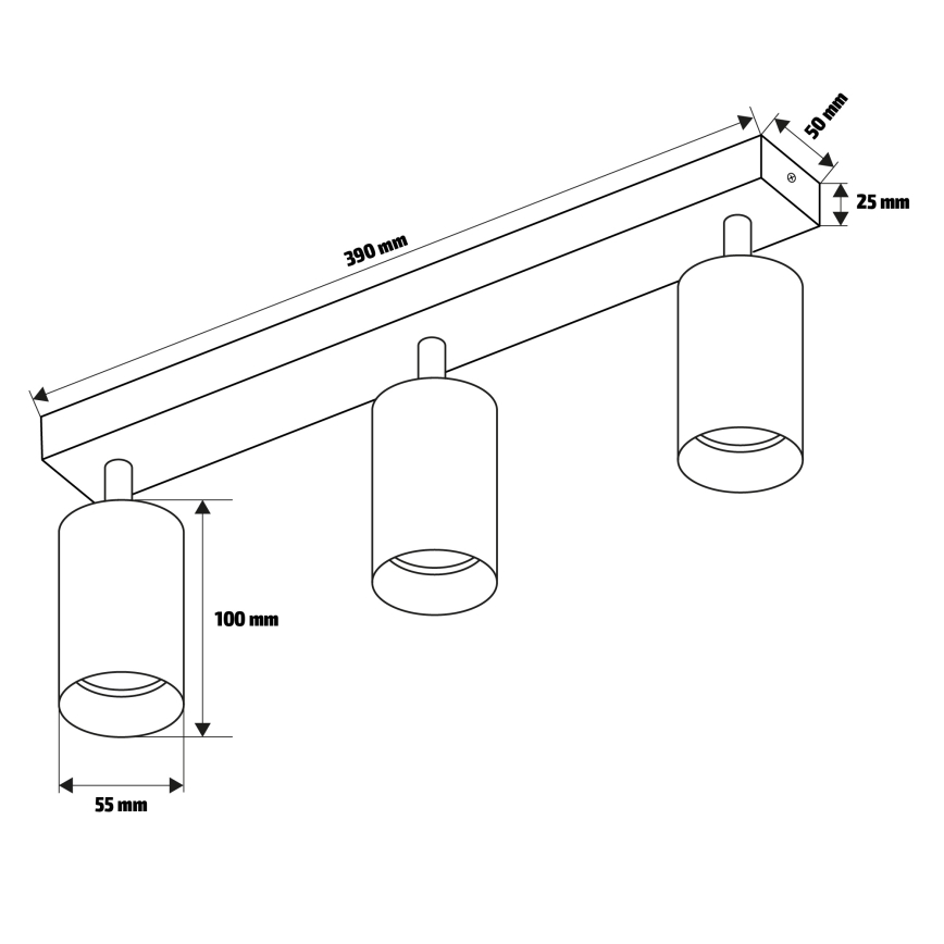 Brilagi - Kylpyhuoneen kohdevalo SELE 3xGU10/30W/230V IP44 hopea