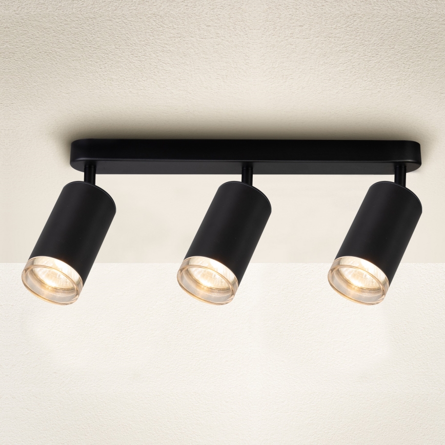 Brilagi - Kylpyhuoneen kohdevalo SELE 3xGU10/30W/230V IP44 musta