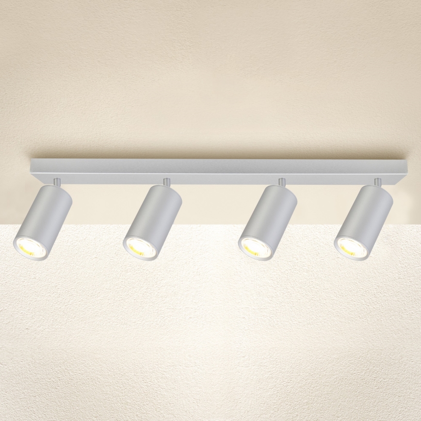 Brilagi - Kylpyhuoneen kohdevalo SELE 4xGU10/30W/230V IP44 hopea