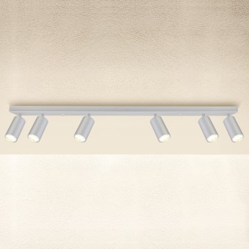 Brilagi - Kylpyhuoneen kohdevalo SELE 6xGU10/30W/230V IP44 hopea
