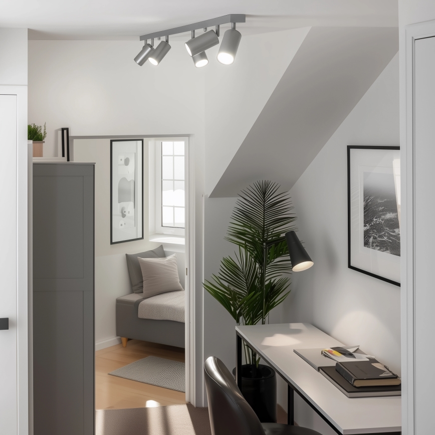 Brilagi - Kylpyhuoneen kohdevalo SELE 6xGU10/30W/230V IP44 hopea
