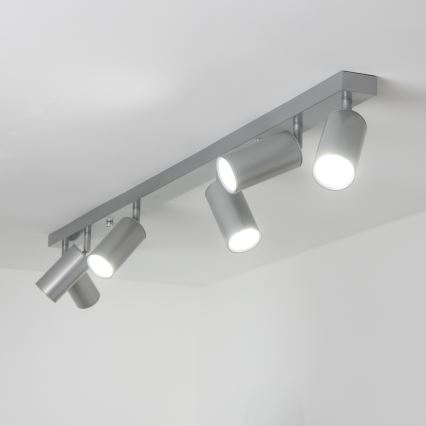 Brilagi - Kylpyhuoneen kohdevalo SELE 6xGU10/30W/230V IP44 hopea