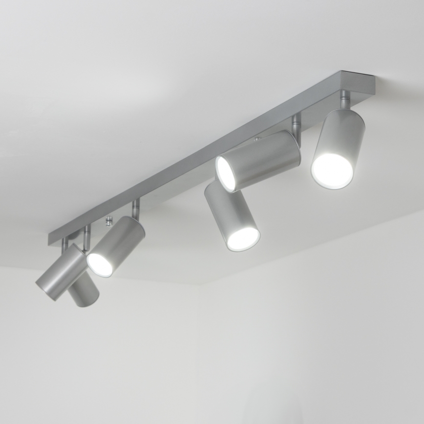 Brilagi - Kylpyhuoneen kohdevalo SELE 6xGU10/30W/230V IP44 hopea