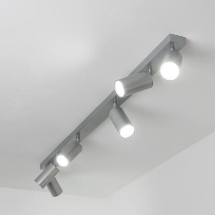 Brilagi - Kylpyhuoneen kohdevalo SELE 6xGU10/30W/230V IP44 hopea