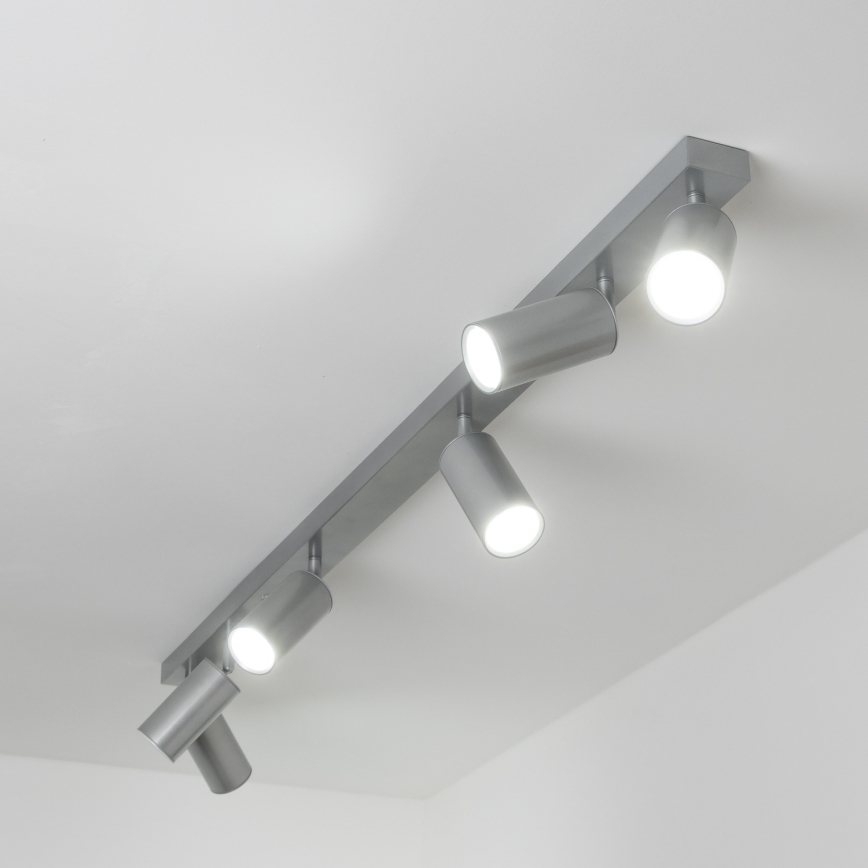 Brilagi - Kylpyhuoneen kohdevalo SELE 6xGU10/30W/230V IP44 hopea