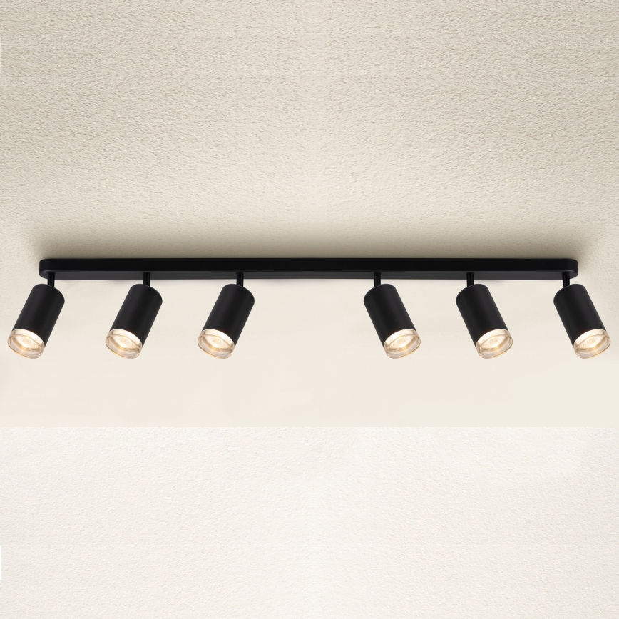 Brilagi - Kylpyhuoneen kohdevalo SELE 6xGU10/30W/230V IP44 musta