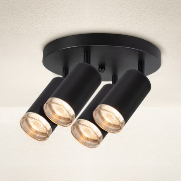 Brilagi - Kylpyhuoneen kohdevalo SELE AQUA 4xGU10/30W/230V IP44 musta