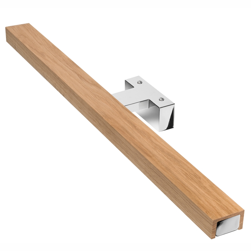 Brilagi - Kylpyhuoneen LED-peilivalo WOODY MIRROR LED/12W/230V 60 cm IP44 tammi/kiiltävä kromi