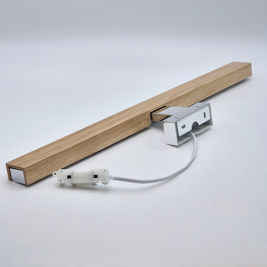 Brilagi - Kylpyhuoneen LED-peilivalo WOODY MIRROR LED/12W/230V 60 cm IP44 tammi/kiiltävä kromi
