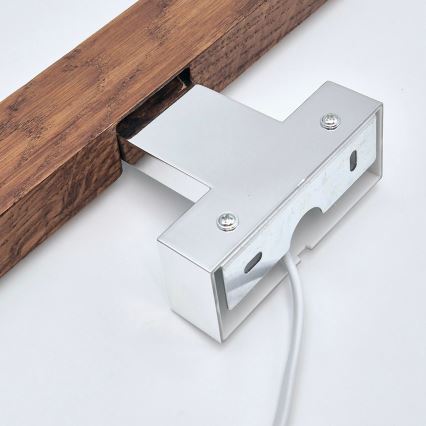 Brilagi - Kylpyhuoneen LED-peilivalo WOODY MIRROR LED/12W/230V 60 cm IP44 tammi kirsikka/kiiltävä kromi