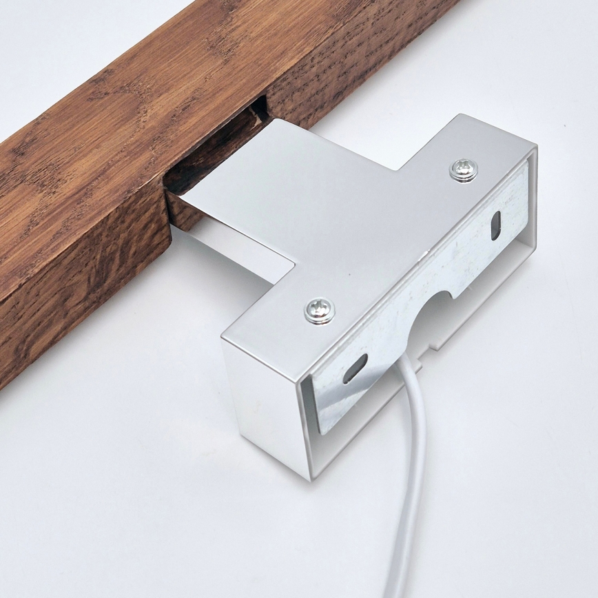 Brilagi - Kylpyhuoneen LED-peilivalo WOODY MIRROR LED/12W/230V 60 cm IP44 tammi kirsikka/kiiltävä kromi