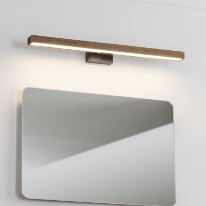 Brilagi - Kylpyhuoneen LED-peilivalo WOODY MIRROR LED/12W/230V 60 cm IP44 tammi saksanpähkinä/musta