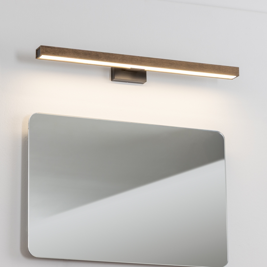 Brilagi - Kylpyhuoneen LED-peilivalo WOODY MIRROR LED/12W/230V 60 cm IP44 tammi saksanpähkinä/musta