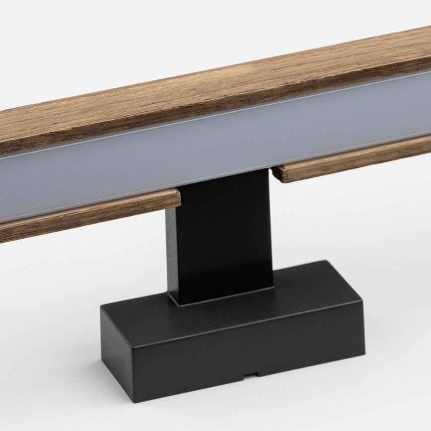 Brilagi - Kylpyhuoneen LED-peilivalo WOODY MIRROR LED/12W/230V 60 cm IP44 tammi saksanpähkinä/musta