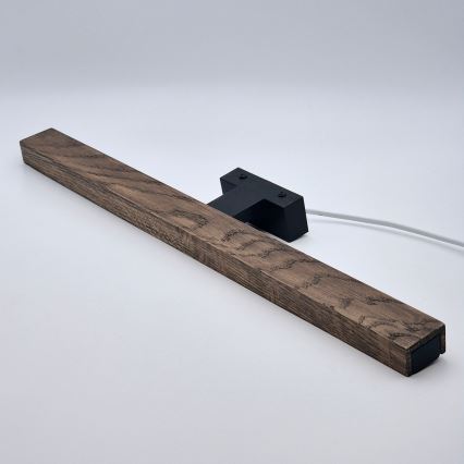 Brilagi - Kylpyhuoneen LED-peilivalo WOODY MIRROR LED/12W/230V 60 cm IP44 tammi saksanpähkinä/musta