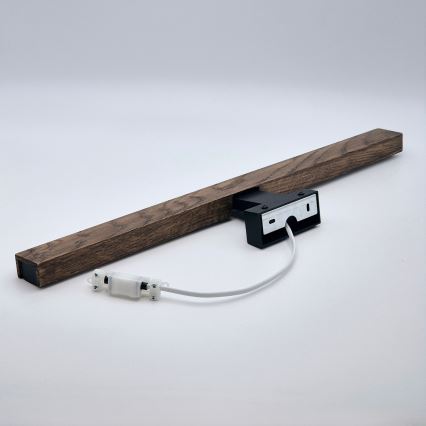 Brilagi - Kylpyhuoneen LED-peilivalo WOODY MIRROR LED/12W/230V 60 cm IP44 tammi saksanpähkinä/musta