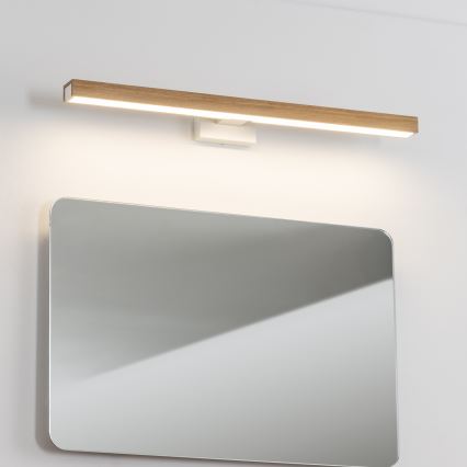 Brilagi - Kylpyhuoneen LED-peilivalo WOODY MIRROR LED/12W/230V 60 cm IP44 tammi/valkoinen