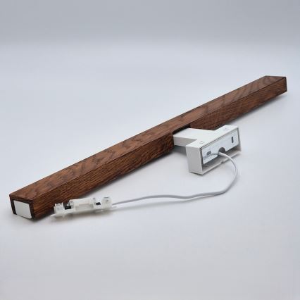 Brilagi - Kylpyhuoneen LED-peilivalo WOODY MIRROR LED/12W/230V 60 cm IP44 tammi kirsikka/valkoinen