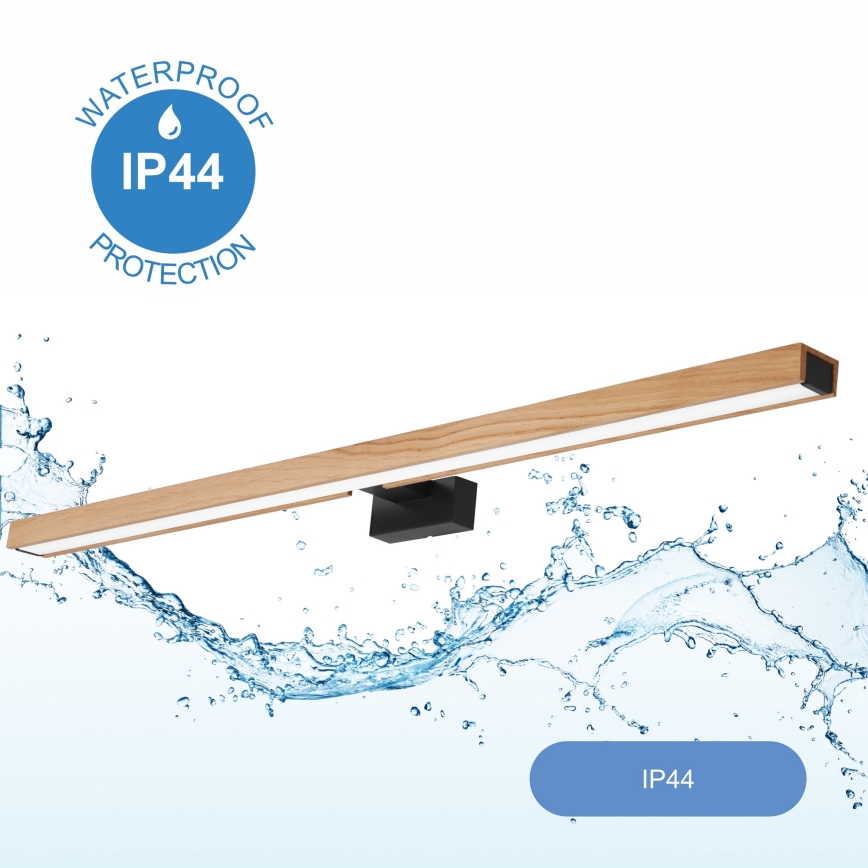 Brilagi - Kylpyhuoneen LED-peilivalo WOODY MIRROR LED/15W/230V 90 cm IP44 tammi/musta