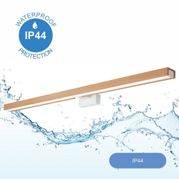 Brilagi - Kylpyhuoneen LED-peilivalo WOODY MIRROR LED/15W/230V 90 cm IP44 tammi/valkoinen