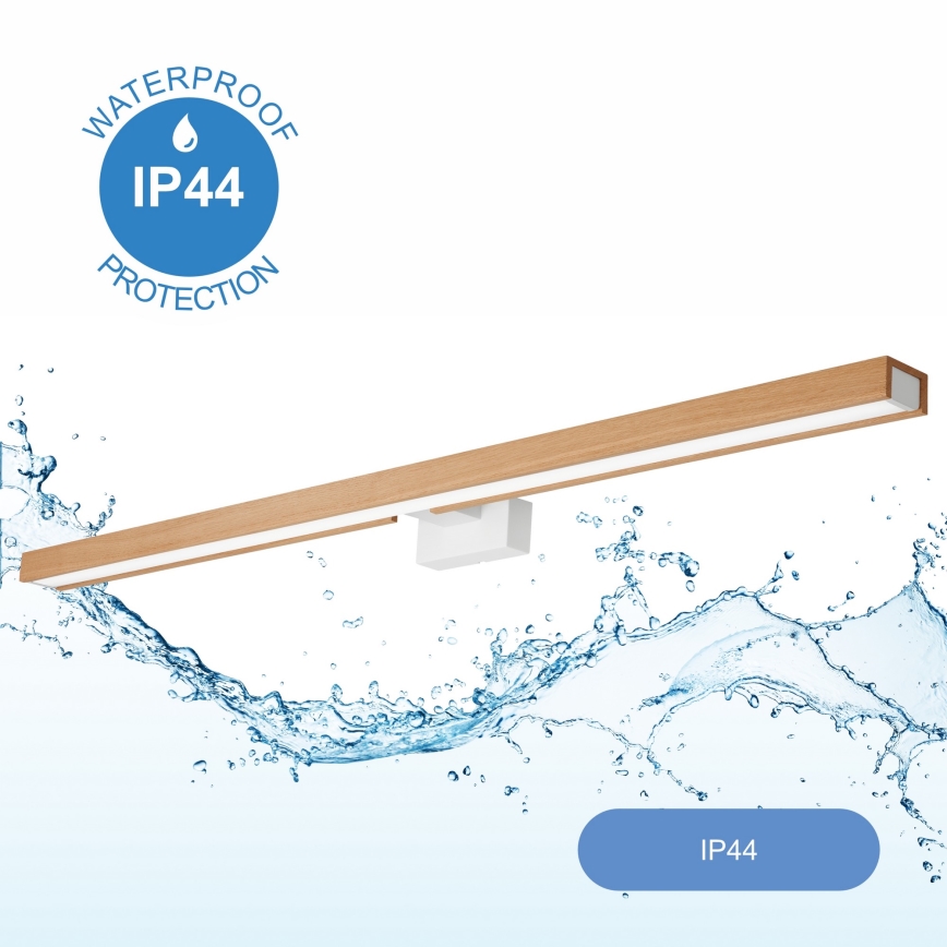 Brilagi - Kylpyhuoneen LED-peilivalo WOODY MIRROR LED/15W/230V 90 cm IP44 tammi/valkoinen
