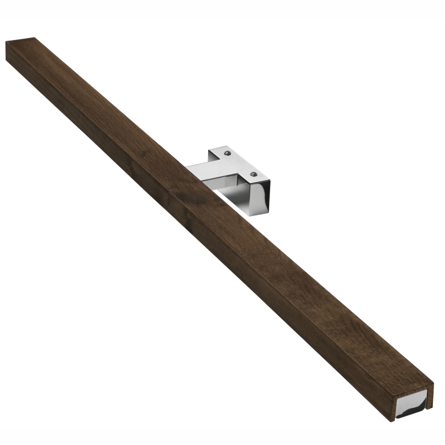 Brilagi - Kylpyhuoneen LED-peilivalo WOODY MIRROR LED/15W/230V 90 cm IP44 tammi saksanpähkinä/kiiltävä kromi