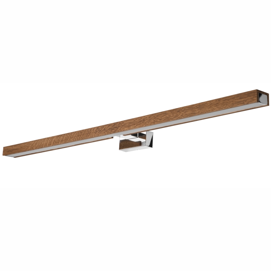 Brilagi - Kylpyhuoneen LED-peilivalo WOODY MIRROR LED/15W/230V 90 cm IP44 tammi kirsikka/kiiltävä kromi