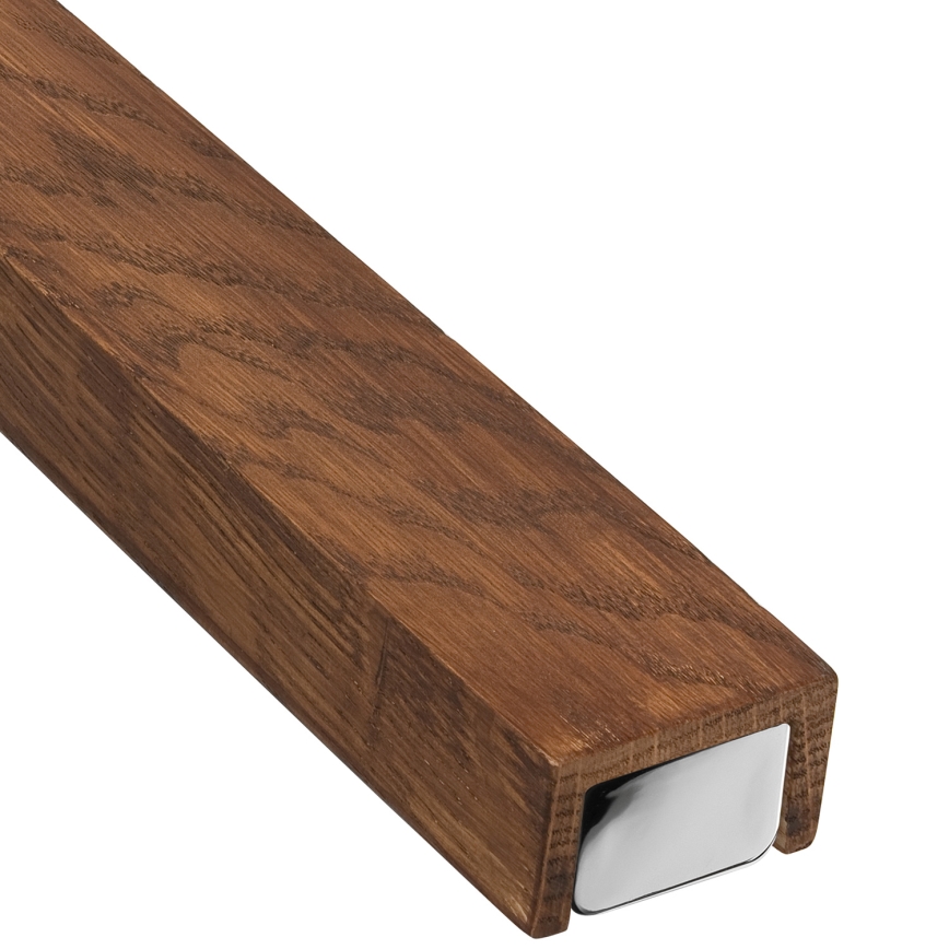 Brilagi - Kylpyhuoneen LED-peilivalo WOODY MIRROR LED/15W/230V 90 cm IP44 tammi kirsikka/kiiltävä kromi