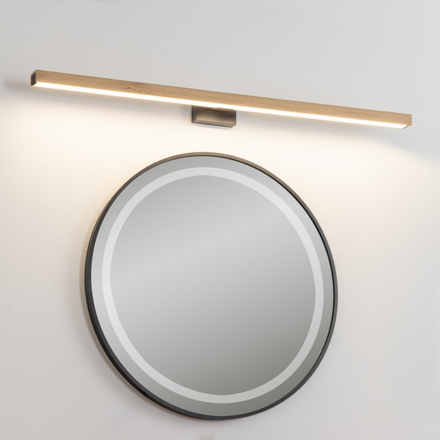 Brilagi - Kylpyhuoneen LED-peilivalo WOODY MIRROR LED/15W/230V 90 cm IP44 tammi/musta