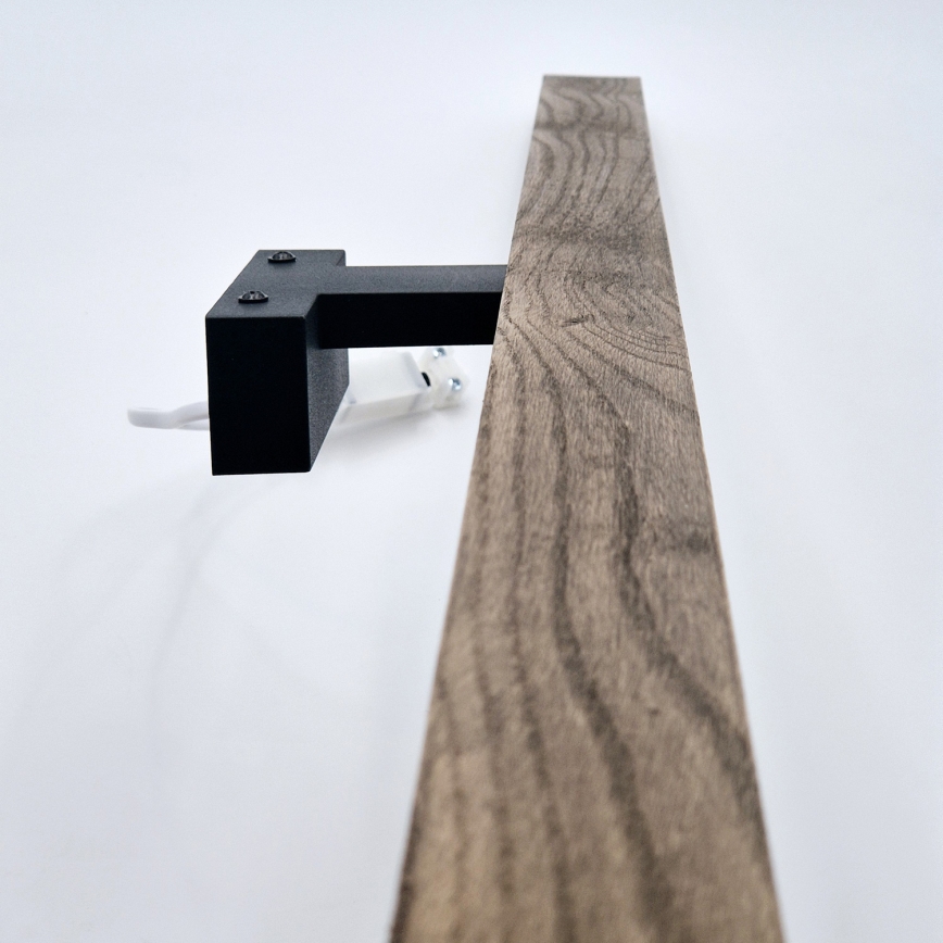 Brilagi - Kylpyhuoneen LED-peilivalo WOODY MIRROR LED/15W/230V 90 cm IP44 tammi saksanpähkinä/musta