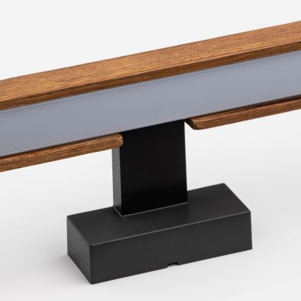 Brilagi - Kylpyhuoneen LED-peilivalo WOODY MIRROR LED/15W/230V 90 cm IP44 tammi kirsikka/musta