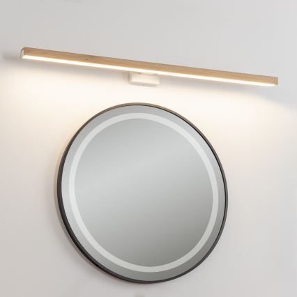 Brilagi - Kylpyhuoneen LED-peilivalo WOODY MIRROR LED/15W/230V 90 cm IP44 tammi/valkoinen