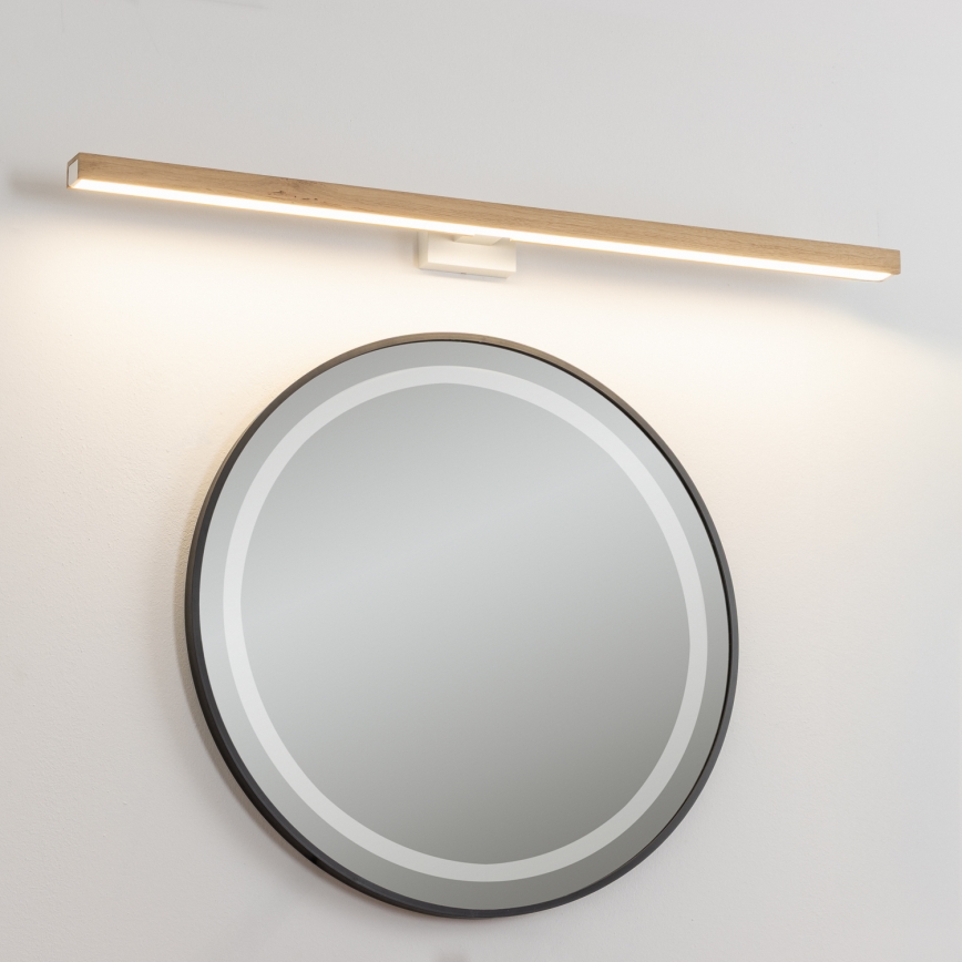 Brilagi - Kylpyhuoneen LED-peilivalo WOODY MIRROR LED/15W/230V 90 cm IP44 tammi/valkoinen