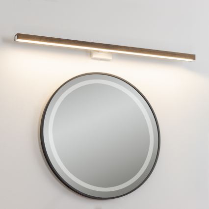 Brilagi - Kylpyhuoneen LED-peilivalo WOODY MIRROR LED/15W/230V 90 cm IP44 tammi saksanpähkinä/valkoinen