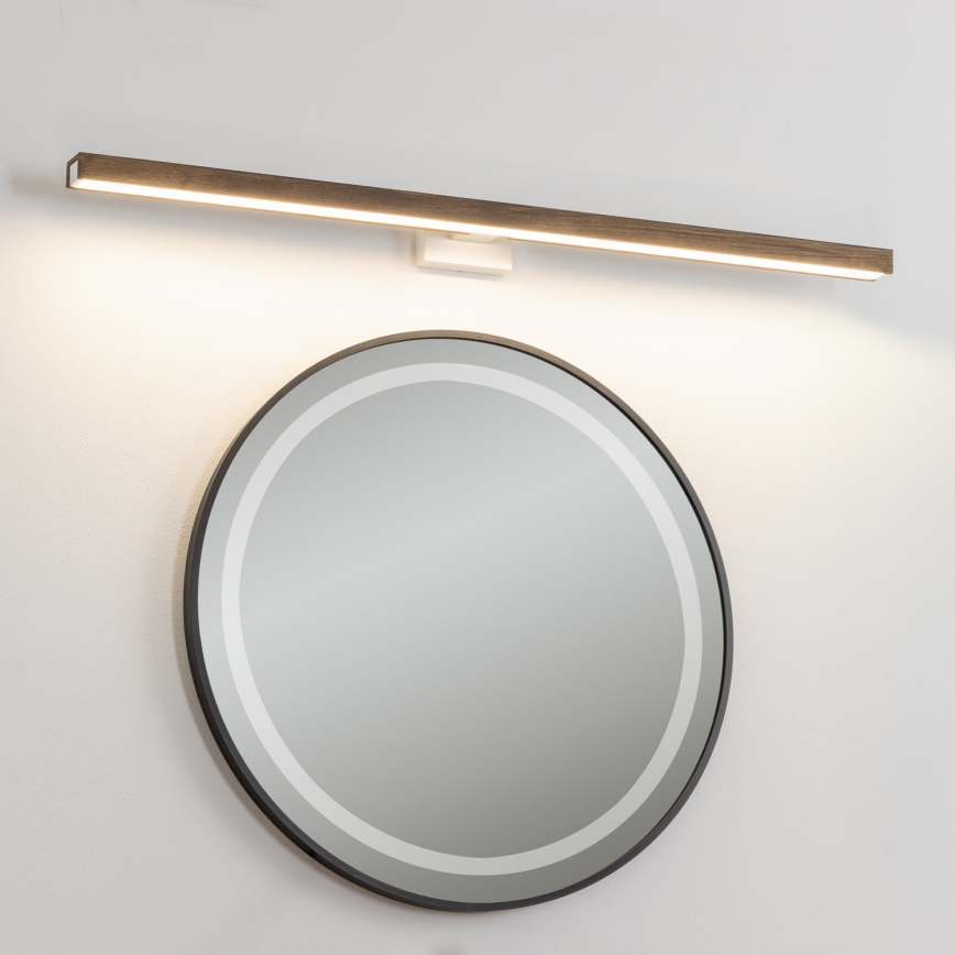 Brilagi - Kylpyhuoneen LED-peilivalo WOODY MIRROR LED/15W/230V 90 cm IP44 tammi saksanpähkinä/valkoinen