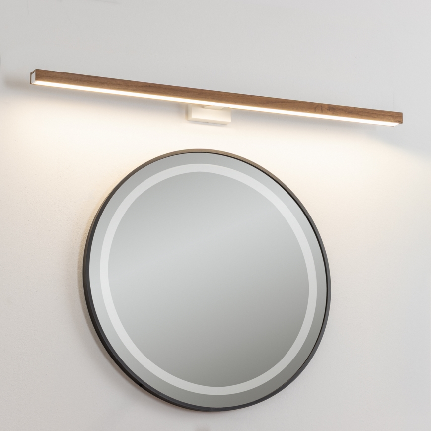 Brilagi - Kylpyhuoneen LED-peilivalo WOODY MIRROR LED/15W/230V 90 cm IP44 tammi kirsikka/valkoinen