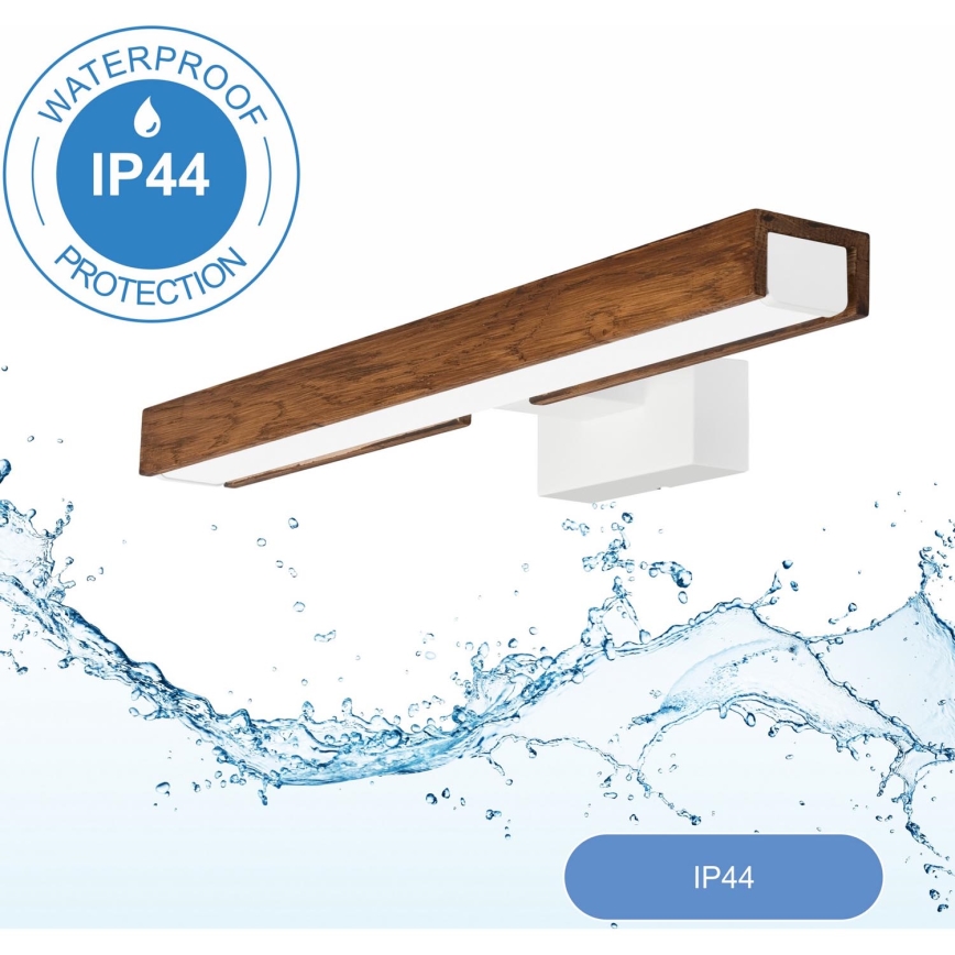 Brilagi - Kylpyhuoneen LED-peilivalo WOODY MIRROR LED/8W/230V 40 cm IP44 tammi kirsikka/valkoinen