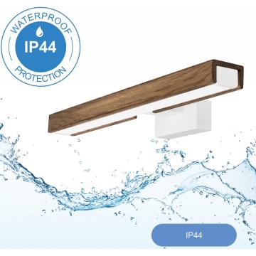 Brilagi - Kylpyhuoneen LED-peilivalo WOODY MIRROR LED/8W/230V 40 cm IP44 tammi saksanpähkinä/valkoinen
